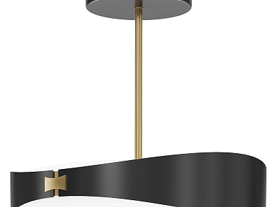 European-style metal circular streamline chandelier model