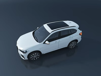 White SUV Car With Modern Design Black Roof And Stylish Wheels 3d model