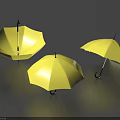 Three Bright Yellow Umbrellas Practical Daily Life Items For Everyday Use