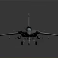 Detailed Aerospace Fighter Jet Scale Model in Gray with Red Insignia and Extended Landing Gear
