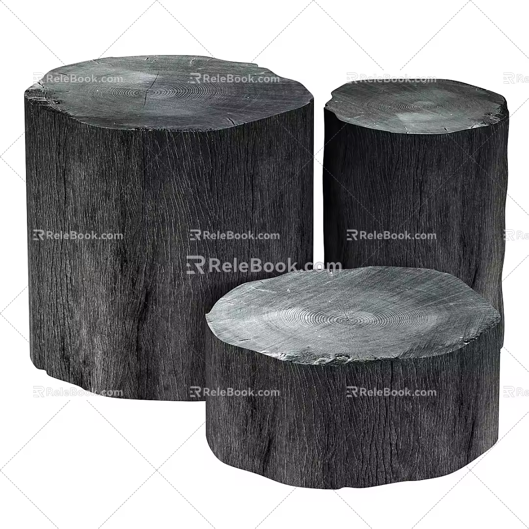 Nordic Coffee Table Wood Coffee Table 3d model