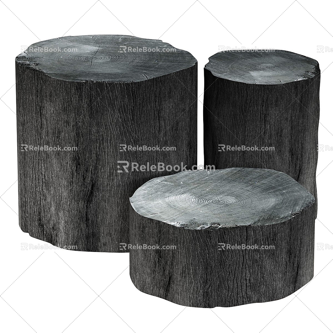 Nordic Coffee Table Wood Coffee Table 3d model