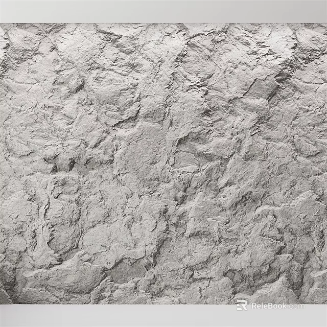 Gray Textured Background Wall With Rough Natural Stone Surface For Interior Decor 3d model 