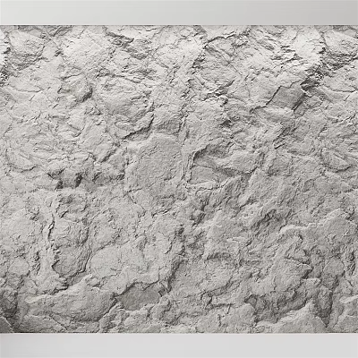 Gray Textured Background Wall With Rough Natural Stone Surface For Interior Decor 3d model