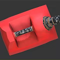 Red Plastic Fuel Can With Metal Spout And Handle Design