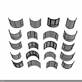 Assorted Casement Window Styles With Different Glass Panels And Frame Designs