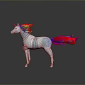 Unicorn Themed Decorative Furniture With Rainbow Mane Tail And Mechanical Leg Details