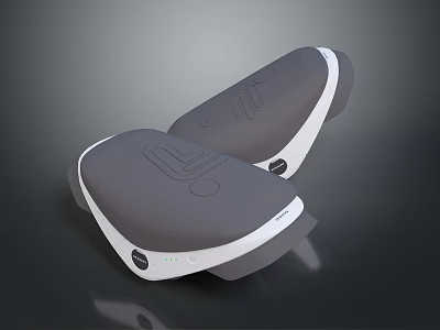 Sleek Modern Public Chairs With Grey Seats White Frames And Stylish Design 3d model