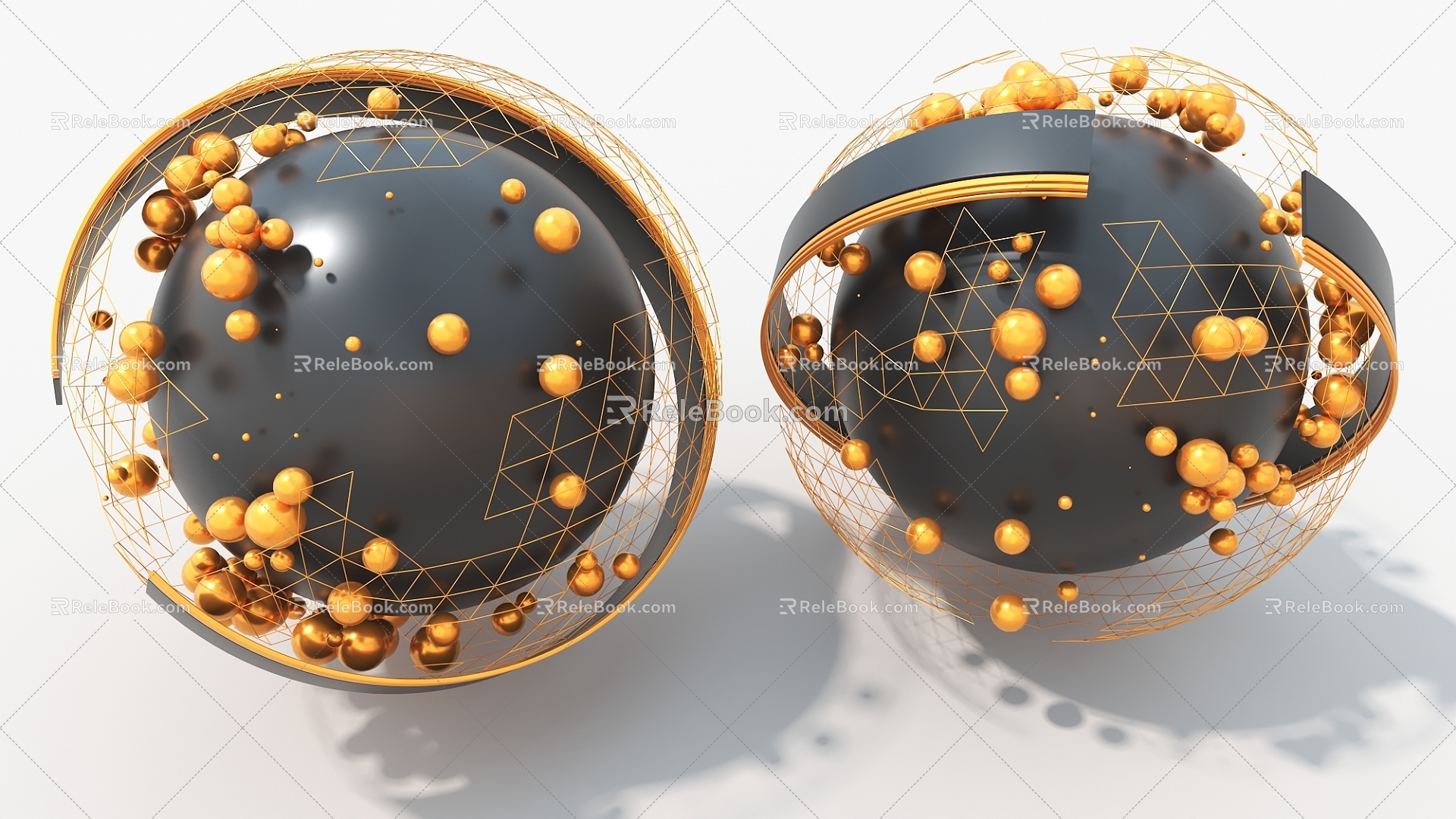 Sphere Astral Meichen Future Mechanical Cypunk Cylinder Hard Surface High-Tech Industrial Parts 3d model