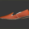 Orange Leather Loafers Shoes With Classic Design Comfortable Fit And Stylish Look