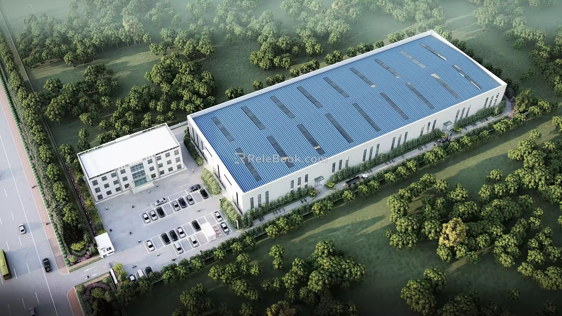 Modern Factory Building Factory Building 3d model