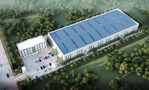 Modern Factory Building Factory Building 3d model