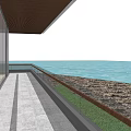 Modern style tourist reception center 3d model
