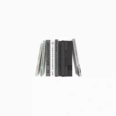 Modern Book Art Ornaments Bookshelf 3d model