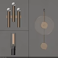 Modern Minimalist Metal Wall Lamps Set With Geometric Shapes And Warm Light For Home Decor