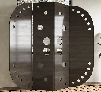 Modern Screen Wooden Screen 3d model