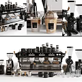 Professional Coffee Kitchen Appliances Including Espresso Machines Grinders And Cups