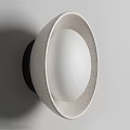 Modern Circular Wall Mounted Lamp With Elegant Ivory Cracked Texture Shade