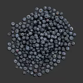 Vibrant Fresh Plump Ripe Blueberries On Black Background For Healthy Snacking