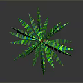 Green Leaf Palm Tree With Red Trunk Isolated On Gray Background