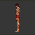 Strong Muscular Limbs On Male Figure With Outstretched Arms And Legs