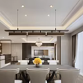 Elegant Modern Hotel Guest Room With Spacious Dining Area And Panoramic Outdoor Landscape View