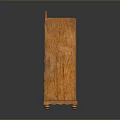 Antique Carved Wooden Cabinet With Glass Doors And Ornate Details