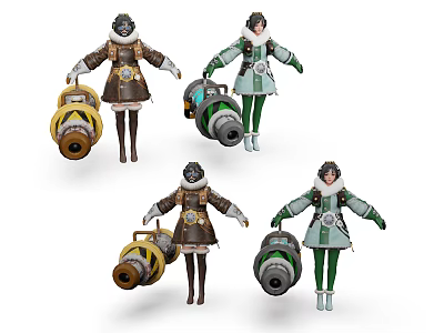 Modern Game Role Game Girl 3d model