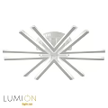 Modern Geometric Ceiling Light With Radial Spoke Design And White LED Fixture