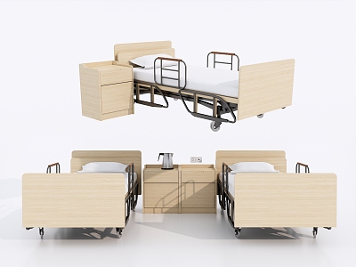 Modern Hospital Bed Single Bed 3d model