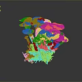 Vibrant Orange Cluster Mushrooms With Fresh Green Moss At Their Roots
