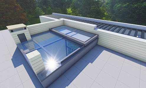 Roof translation skylight 3d model