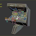 Modern Console Cab Spaceship Control Room Cockpit Sci-Fi Cockpit 3d model