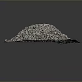 Raw Natural Stone Gravel Pile on Wooden Base with Mixed Size Rocks