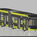 Modern Yellow And Black Articulated City Bus With Urban Transport Design Features