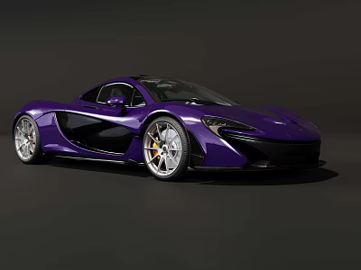Vibrant Purple Sports Car With Sleek Aerodynamic Design And Silver Alloy Wheels 3d model