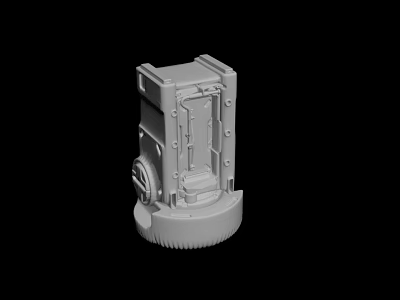 3D Rendered Gray Industrial Mechanical Part With Gear And Bolt Details 3d model