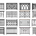 Various Decorative Metal Fence Designs With Intricate Patterns And Stylish Structures 3d model