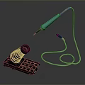 Professional Electric Soldering Iron With Stand Spring And Power Cord Accessories