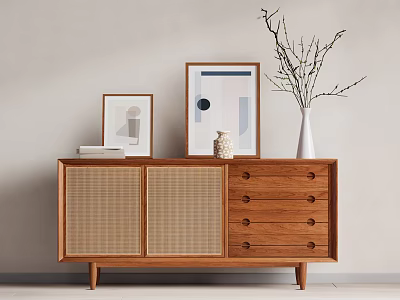 Decorative Cabinet Storage Cabinet Log Decorative Cabinet 3d model