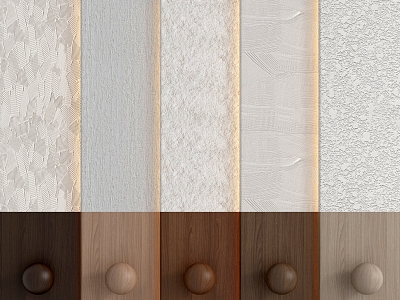 Coating micro-cement texture latex paint wood panel 3d model