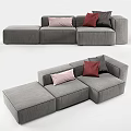 Multi-person sofa Corner sofa 3d model