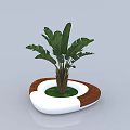 Modern Public Chair Design With Wooden White Round Base And Green Plant