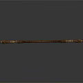 Handcrafted Brown Long Stick With Textured Surface And Rounded Ends For Daily Use