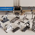Home Gym Fitness Setup With Treadmill Exercise Bike And Workout Equipment Collection