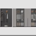 Modern Wardrobe Design With Glass Doors Hanging Rails And Storage Drawers