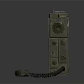 Vintage Metallic Doorbell With Corded Handset And Classic Retro Design