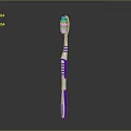 Purple And White Manual Toothbrush With Soft Bristles For Daily Oral Care