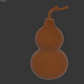 Decorative Gourd Shaped Brown Furniture Ornament With Chinese Character Fu