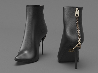 Modern high-heeled shoes 3d model